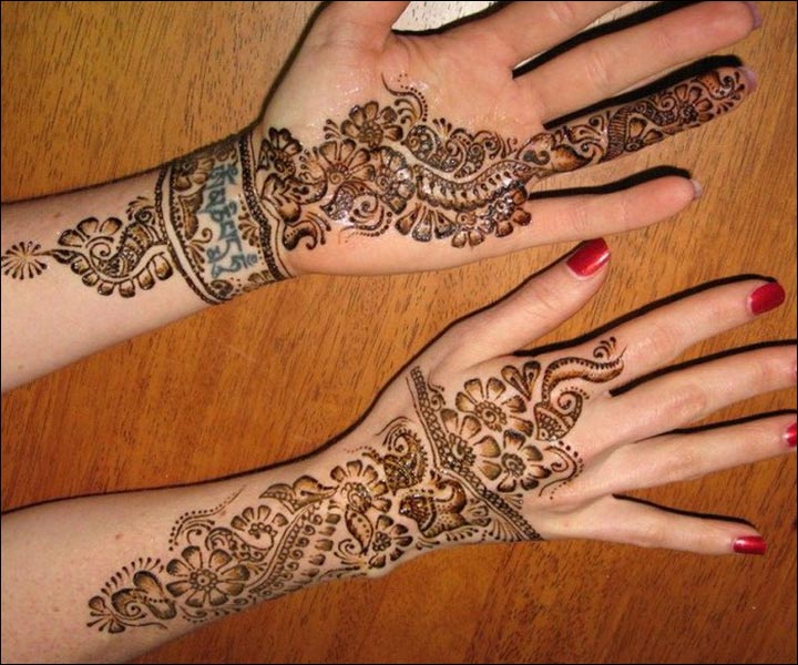 Art body design henna mehndi traditional