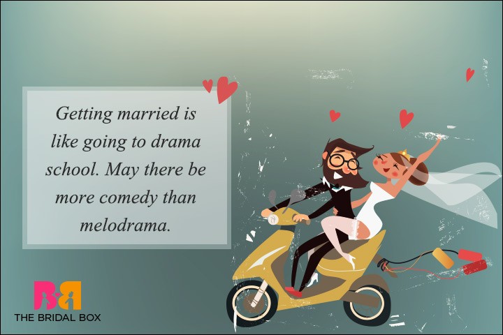 Funny Wedding Wishes - May There Be More Comedy