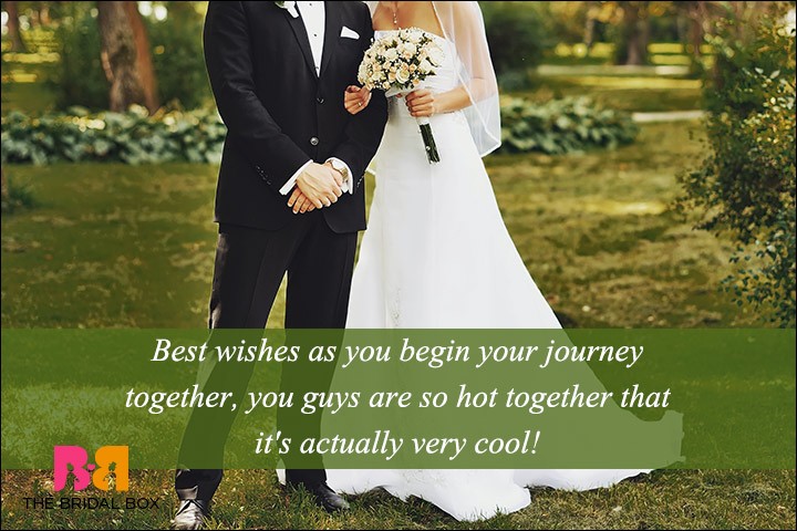 Casual Wedding Day Wishes - Too Hot And Super Cool!