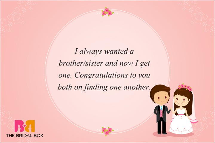 Warm Wedding Day Wishes - The Sibling You Always Wanted