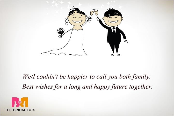Personal Wedding Wishes - Happy To Call You Family