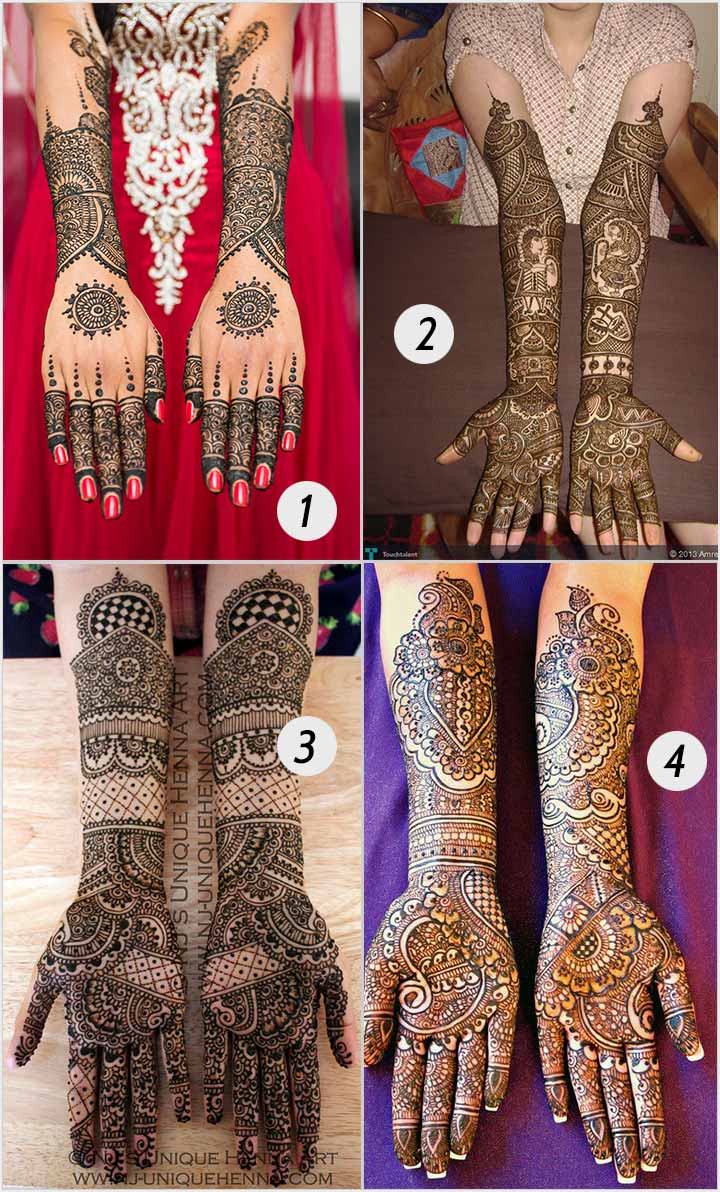 Traditional Indian Bridal Mehendi Henna Tattoos