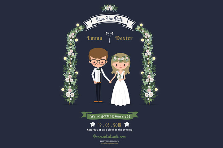 10 Super Adorable Cartoon Wedding Invitations For The Fun Loving ...