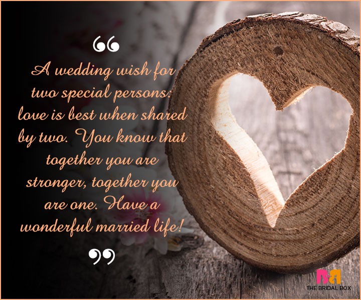 Marriage Wishes - Two Special Persons