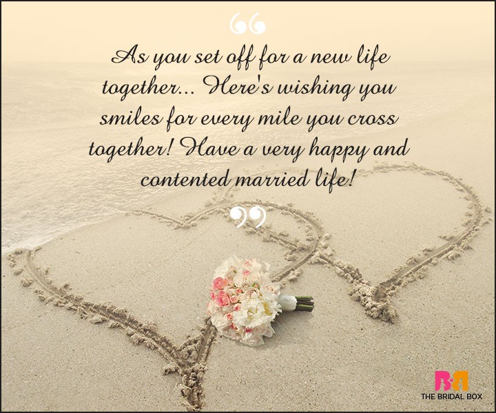Marriage Wishes SMS - Smiles For Every Mile You Cross