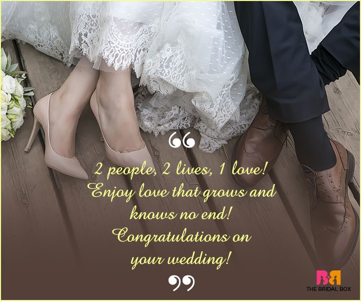Marriage Wishes SMS - 2 People, 2 Lives, 1 Love