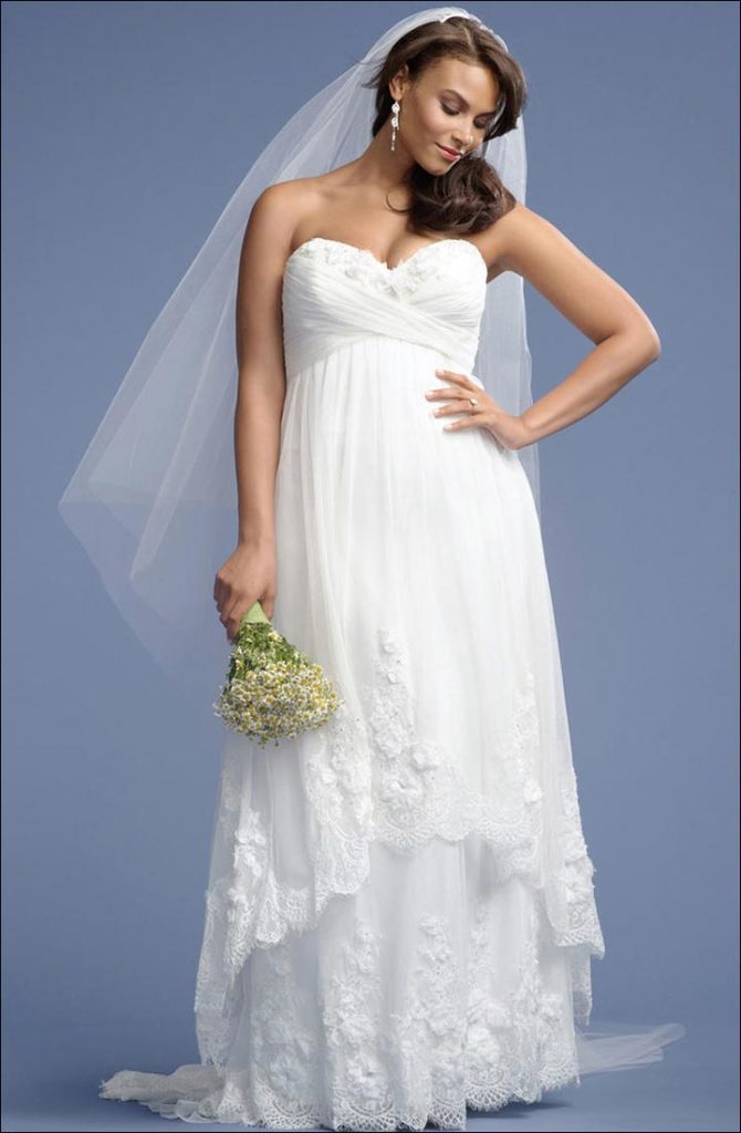 ball gown wedding dress for hourglass and pear-shaped body types